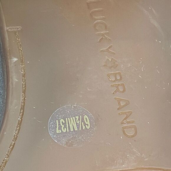 Lucky Brand Freelia tan suede leather ankle booties boots 6.5 EUC - Picture 8 of 8